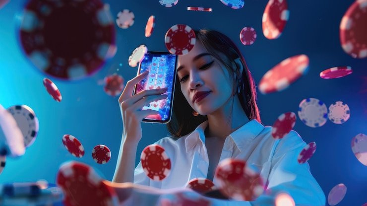 Ilustrasi keamanan akun taruhan online dengan kunci dan perangkat mobile